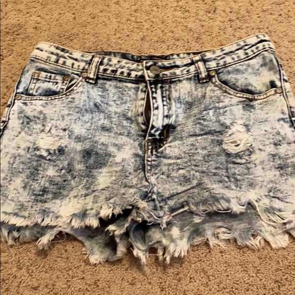 Gogo Jeans acid washed distressed shorts - Picture 1 of 8